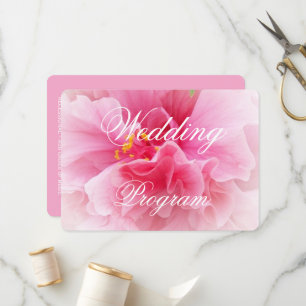 Rosa Blommigt Design Bröllop Program