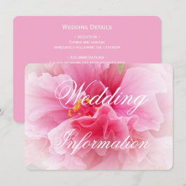 Rosa Blommigt Design Bröllop Tilläggskort