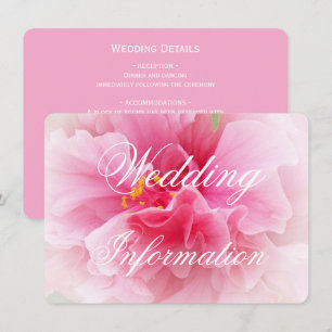 Rosa Blommigt Design Bröllop Tilläggskort
