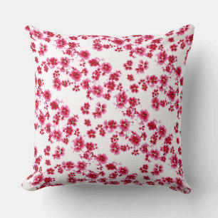 Rosa Blommigt Design Kudde