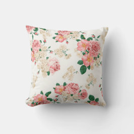 Rosa Blommigt Designer Pillows - Customized Gifts Kudde