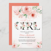 Rosa  Blommigt Det är en flicka Babyskare