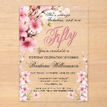 Rosa Blommigt Elegance 50:e och Fab-Födelsedagsfes