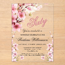 Rosa Blommigt Elegance 60:e Födelsedagsfesten