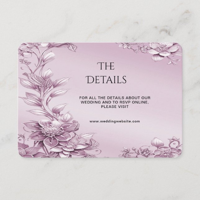 Rosa Blommigt-expansionskort för ytterhölje Tilläggskort (Framsida)