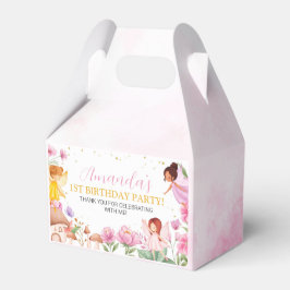 Rosa Blommigt Fairy Girl Birthday Favbox Presentaskar