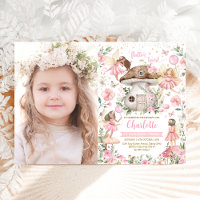 Rosa Blommigt Fairy Princess Garden Birthday Photo