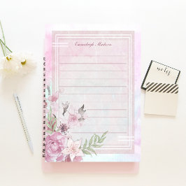 Rosa Blommigt Feminin essens Anpassningsbar Post-it Block