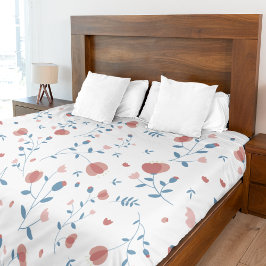 Rosa Blommigt Feminine Stil Cute Hand Drawn Stil Fleecefilt