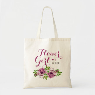 Rosa Blommigt Flower Girl Tygkasse