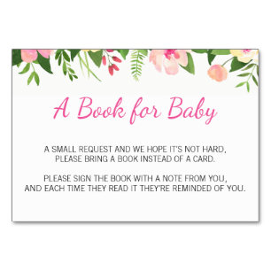 Rosa Blommigt för inmatning av ett Bok-begärandeko Bordsnummer