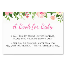 Rosa Blommigt för inmatning av ett Bok-begärandeko Bordsnummer