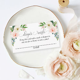  Rosa Blommigt Förminska Raffle-skripttext Tilläggskort