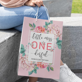 Rosa Blommigt Första födelsedag
