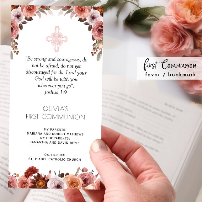  Rosa Blommigt första kommunicering bokmärkesförmå Tack Kort (Skapare uppladdad)