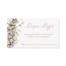 Rosa Blommigt Garden Baby Shower Raffle