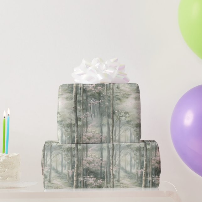 Rosa Blommigt Garden Birthday Presentpapper (Festgåvor)