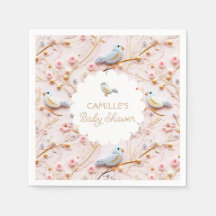 Rosa Blommigt Garden Girl Baby Shower