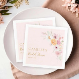 Rosa Blommigt Garden Party Möhippa Pappersservett