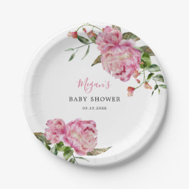 Rosa Blommigt Girl Baby Shower