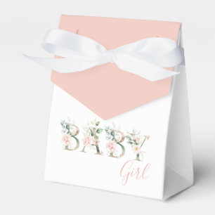Rosa Blommigt Girly Baby Shower Presentaskar