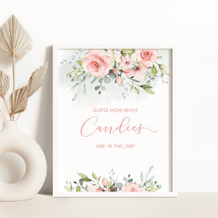 rosa blommigt gissa hur många kaniner det finns poster
