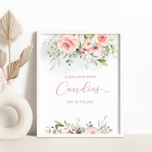  rosa blommigt gissa hur många kaniner det finns poster (Skapare uppladdad)