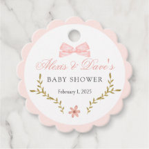 Rosa Blommigt Goose Baby Shower