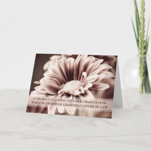 Rosa Blommigt Granddotter i Law Studenten Kort
