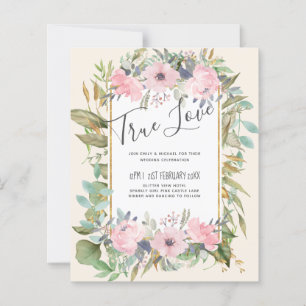 Rosa Blommigt Greenery Boho Bröllop