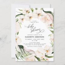 Rosa Blommigt Greenery Jungle Girl Baby Shower