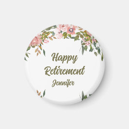 Rosa Blommigt Greenery Rustic Boho Lycklig Pension Magnet