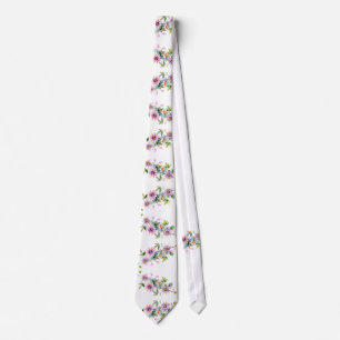 Rosa Blommigt Groom Bröllop Slips
