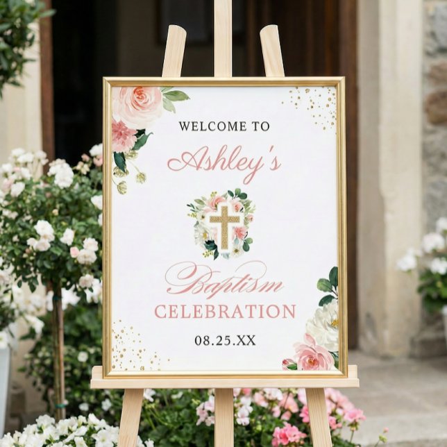  Rosa Blommigt Guld Kor Poster (Skapare uppladdad)