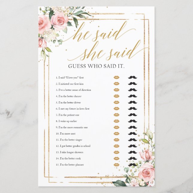  rosa blommigt guld ram sade att hon sade att hon  (Framsida)