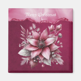 Rosa Blommigt Helgdag Magnet