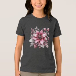 Rosa Blommigt Helgdag T-Shirt