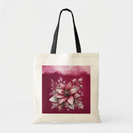 Rosa Blommigt Helgdag Tote Bag Tygkasse