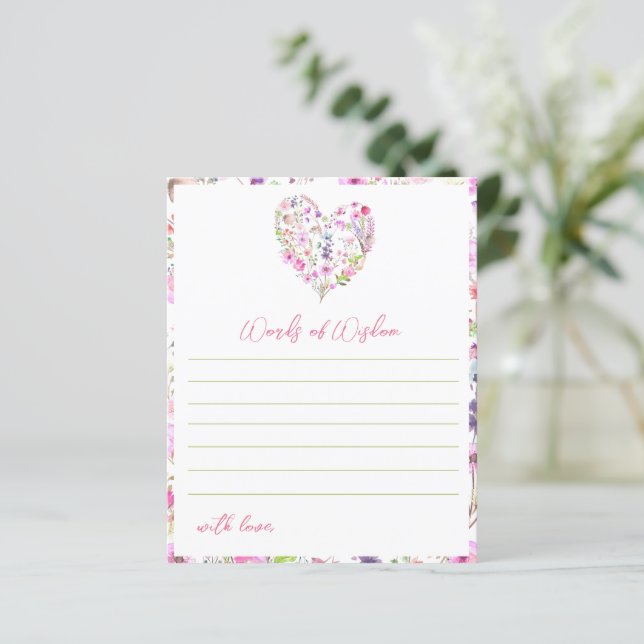 Rosa Blommigt Hjärta Baby i bloområd (Stående Fram)