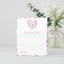 Rosa Blommigt Hjärta Baby i bloområd