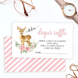 Rosa blommigt hjort duschdiskare i i flicka tilläggskort