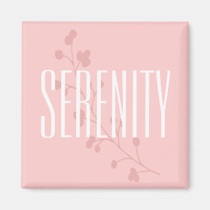 Rosa Blommigt inspirationstjänst Magnet
