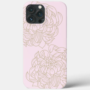 Rosa Blommigt iPhone/iPad-fall