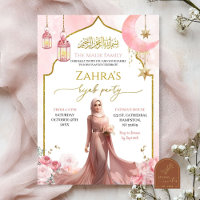  Rosa Blommigt Islamic Girl Hijab