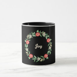 Rosa Blommigt Juldagen Mugg | Joy