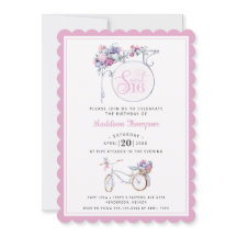 Rosa Blommigt - kafétecken | Söt 16