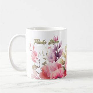 Rosa Blommigt Kaffemugg