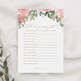 Rosa Blommigt känner till Mamma Best Baby Shower-s Inbjudningar