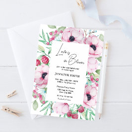 Rosa Blommigt Kärlek finns i Möhippan Bloom Inbjudningar