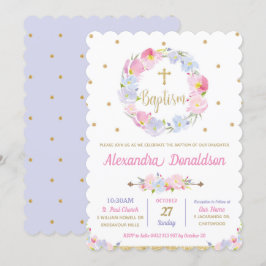 Rosa Blommigt Krampanna för andningsskydd Flickor Inbjudningar